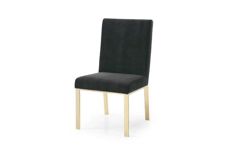 Modrest Reba Modern Velvet & Gold Dining Chair (Set of 2)