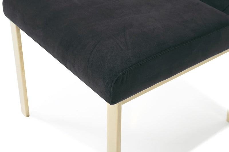 Modrest Reba Modern Velvet & Gold Dining Chair (Set of 2)