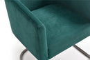 Modrest Yukon Modern Green Velvet & Black Gun Dining Chair