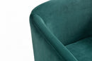 Modrest Yukon Modern Green Velvet & Black Gun Dining Chair