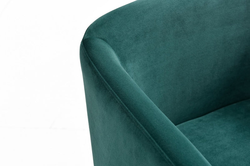 Modrest Yukon Modern Green Velvet & Black Gun Dining Chair