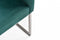Modrest Yukon Modern Green Velvet & Black Gun Dining Chair