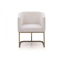 Modrest Yukon Modern Fabric and Antique Brass Dining Chair