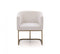 Modrest Yukon Modern Fabric and Antique Brass Dining Chair