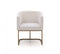 Modrest Yukon Modern Fabric and Antique Brass Dining Chair