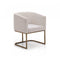 Modrest Yukon Modern Fabric and Antique Brass Dining Chair