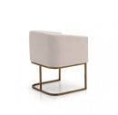 Modrest Yukon Modern Fabric and Antique Brass Dining Chair