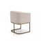 Modrest Yukon Modern Fabric and Antique Brass Dining Chair