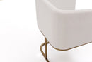 Modrest Yukon Modern Fabric and Antique Brass Dining Chair