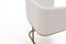 Modrest Yukon Modern Fabric and Antique Brass Dining Chair