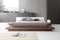 Modrest Opal Modern Walnut & White Platform Bed