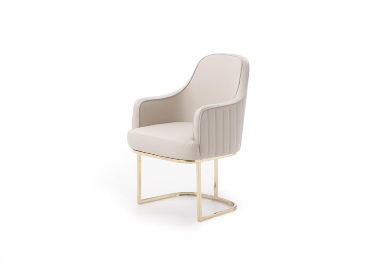 Modrest Tyler Modern Grey & Gold Dining Chair