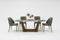 Modrest Babia Modern Smoked Glass & Walnut Extendable Dining Table