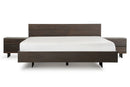 Modrest Selma Modern Dark Aged Oak Bed