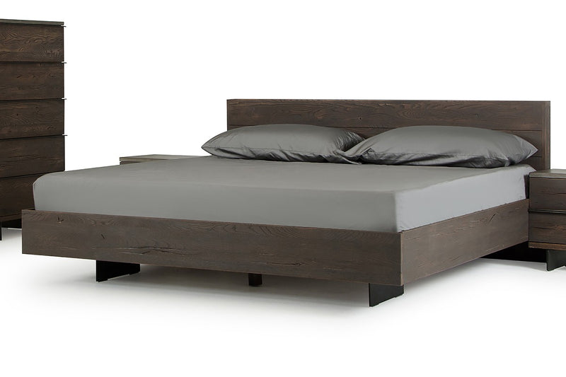 Modrest Selma Modern Dark Aged Oak Bed