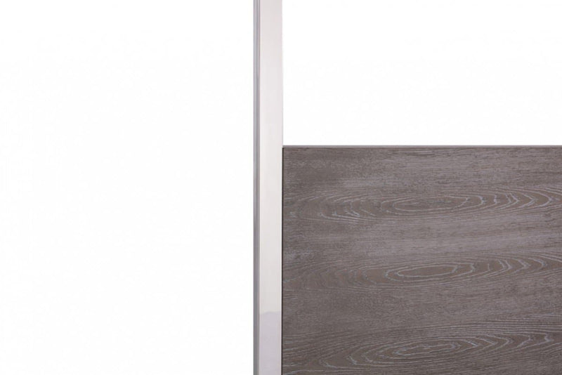 Modrest Arlene Modern Grey Elm & Stainless Steel Bedroom Set