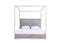 Modrest Arlene Modern Grey Elm & Stainless Steel Bedroom Set