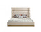 Modrest Aspen Modern Beige Bonded Leather & Gold Bed