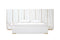 Modrest Nixa Modern White Bonded Leather & Gold Bed