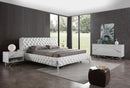 Modrest Legend Modern White Bonded Leather Bed