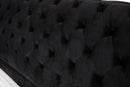 Modrest Legend Modern Black Velvet & Gold Bed
