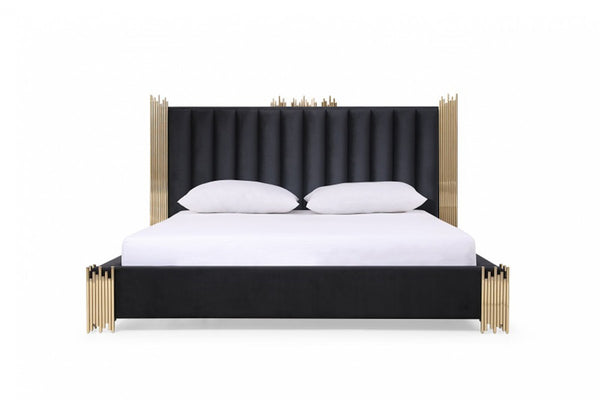 Modrest Token Modern Black & Gold Bedroom Set