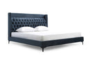 Modrest Wales Modern Blue Fabric Bed