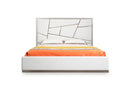 Modrest Chrysler Modern White Bonded Leather Bed