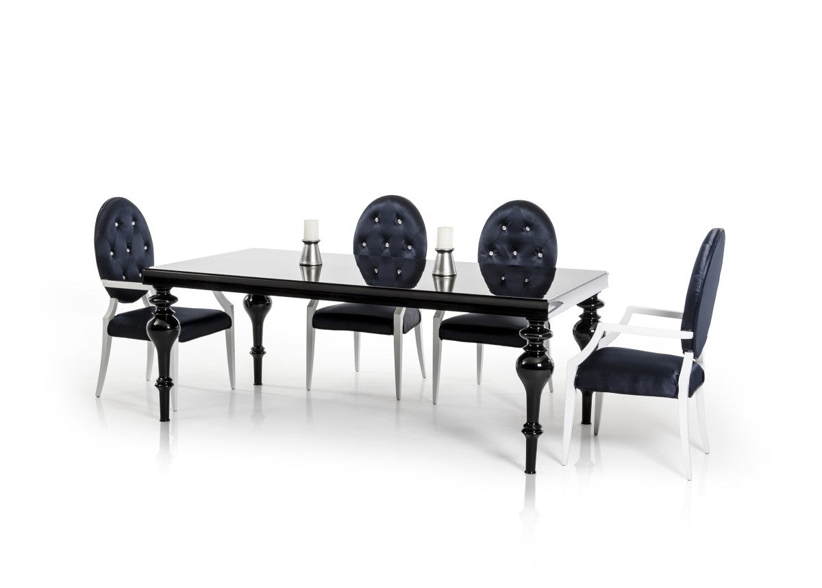 Versus Bella Nodern Black Fabric Dining Chair (Set of 2)