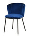 Modrest Bessie - Modern Blue Velvet Dining Chair (Set of 2)