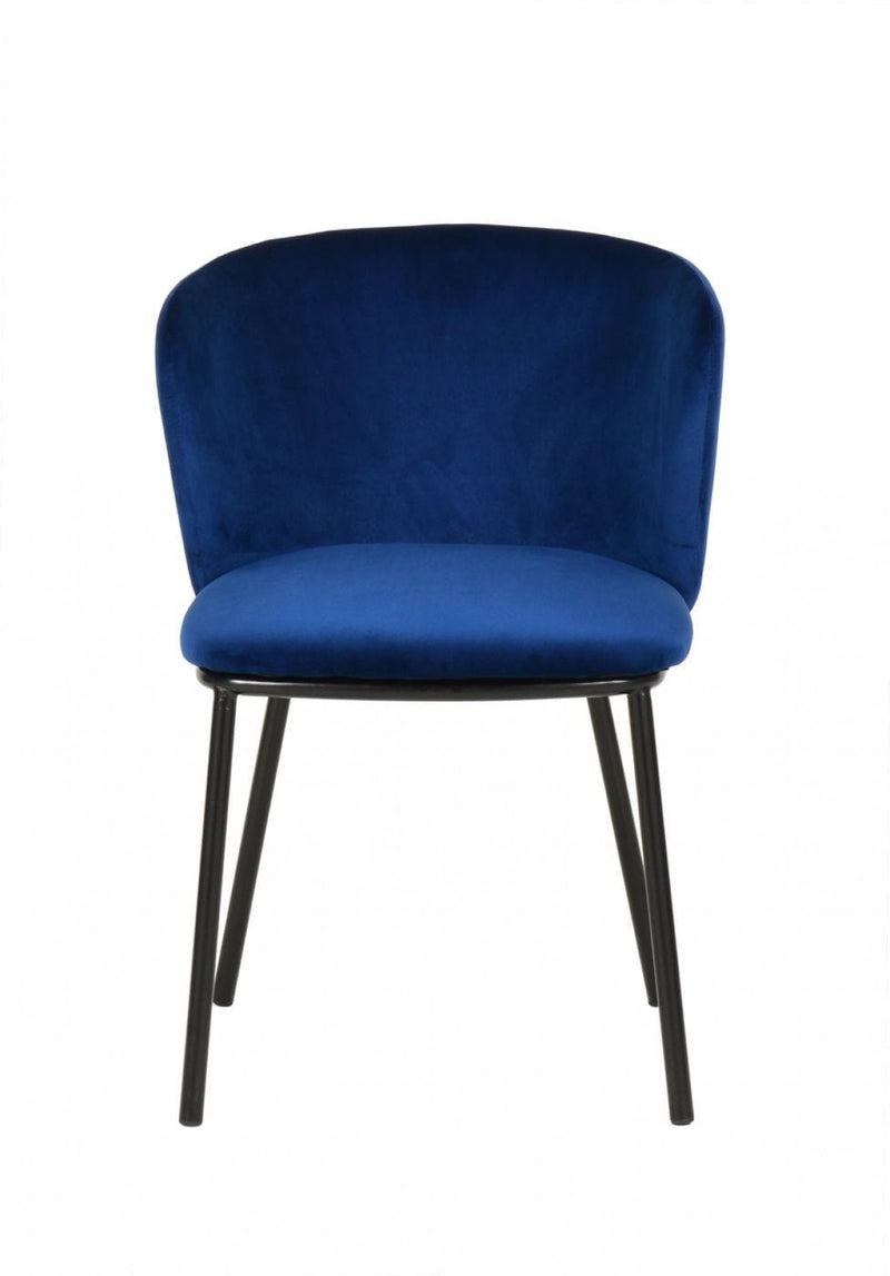 Modrest Bessie - Modern Blue Velvet Dining Chair (Set of 2)