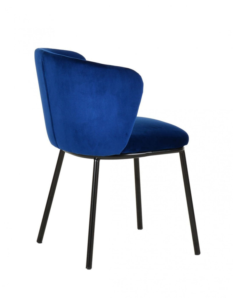 Modrest Bessie - Modern Blue Velvet Dining Chair (Set of 2)