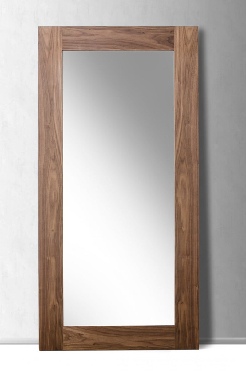 Modrest Beth Modern Walnut Floor Mirror