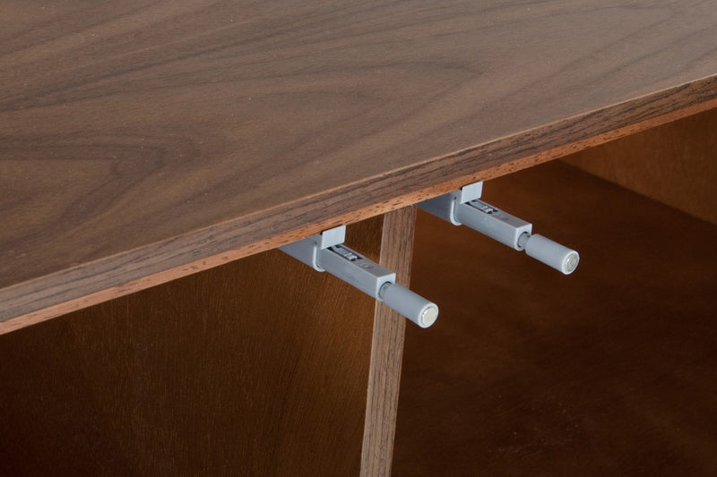 Modrest Weylyn Modern Charcoal Grey & Walnut Buffet