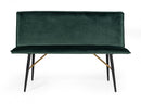 Modrest Billy Modern Green Velvet Dining Bench