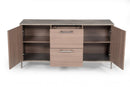 Nova Domus Boston Modern Brown Oak & Faux Concrete Office File Cabinet