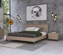 Nova Domus Boston - Modern Light Oak & Brushed Stainless Steel Bed