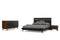 Nova Domus Dali Modern Grey Fabric & Walnut Bed