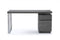 Modrest Carson Modern Grey Elm & Stainless Steel Desk