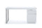 Modrest Carson Modern White & Stainless Steel Desk
