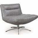 Moroni Alfio Cloud Top Grain Leather Mid-Century Swivel Chair