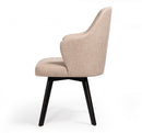 A&X Caligari Modern Beige Fabric Dining Chair (Set of 2)