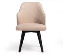 A&X Caligari Modern Beige Fabric Dining Chair (Set of 2)