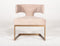 Modrest Calvo Modern Off-White Velvet & Brass Dining Chair