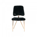 Candace - Modern Black Faux Fur Dining Chair (Set of 2)