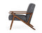 Modrest Candea - Mid-Century Walnut and Grey Loveseat