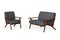 Modrest Candea - Mid-Century Walnut and Grey Loveseat