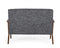 Modrest Candea - Mid-Century Walnut and Grey Loveseat