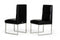 A&X Carla - Modern Black Leatherette Dining Chair (Set of 2)