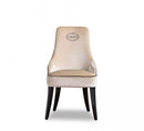 A&X Talin Modern Off-White Velour Dining Chair